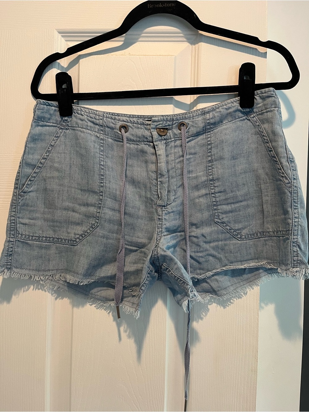 Sanctuary Light Wash Denim Drawstring Shorts